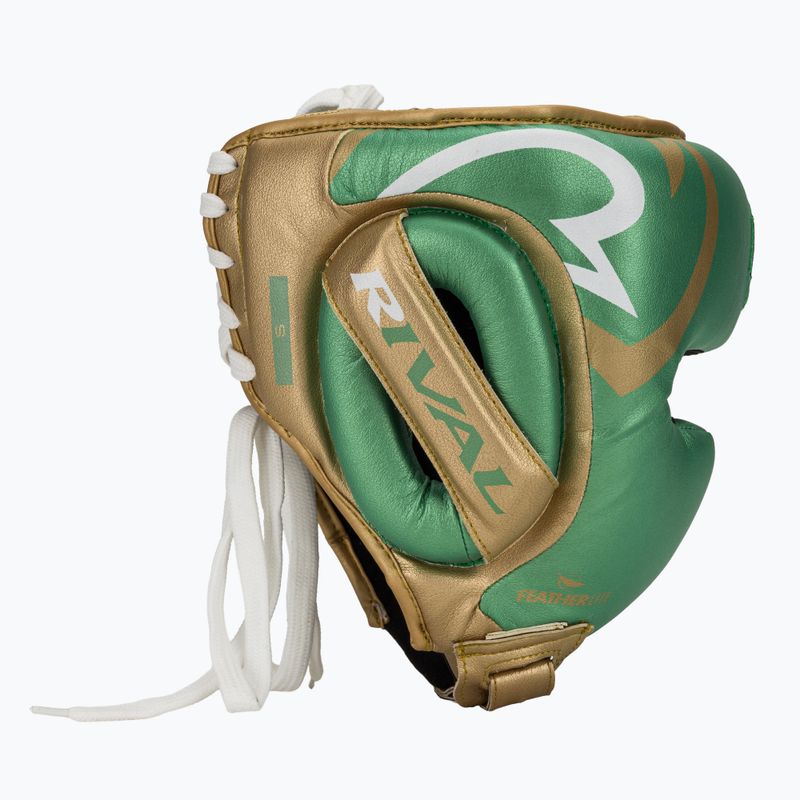Kask bokserski Rival RHG100 Professional Headgear green/gold 2