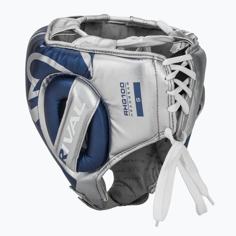 Kask bokserski Rival RHG100 Professional Headgear blue/silver 3
