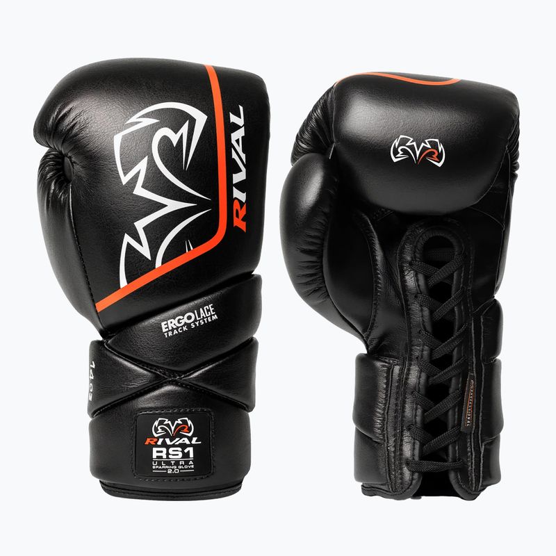 Rękawice bokserskie Rival RS1 Ultra Sparring 2.0 black