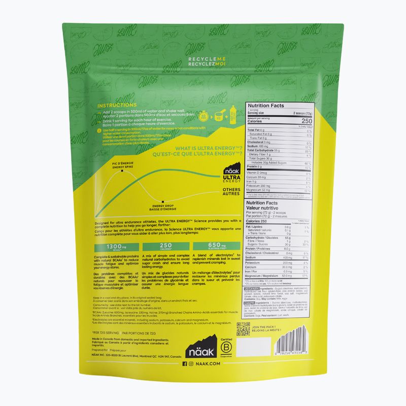 Napój energetyczny Näak Ultra Energy Drink Mix 720 g lime 2