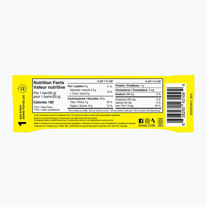 Zestaw batonów energetycznych Näak Ultra Energy 12 x 50 g banana & chocolate 2