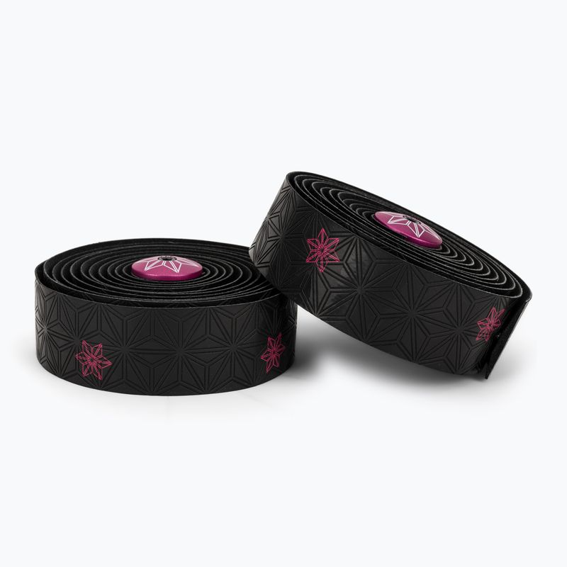 Owijka na kierownicę SUPACAZ Super Sticky Kush Galaxy neon pink/pink star plugs 2