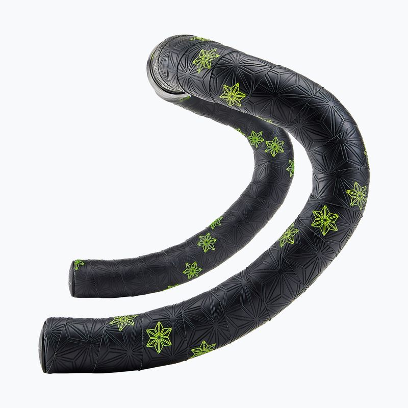 Owijka na kierownicę SUPACAZ Super Sticky Kush Galaxy 2.5 mm neo yellow print/ano yellow plugs