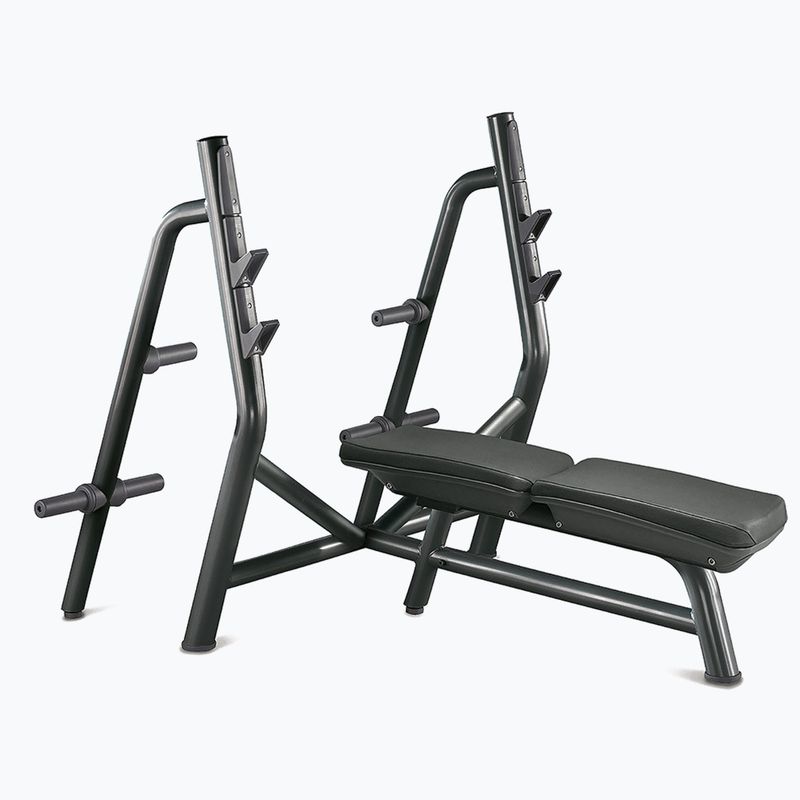 Ławka treningowa ze stojakiem na sztangę Technogym Olympic Bench Press black