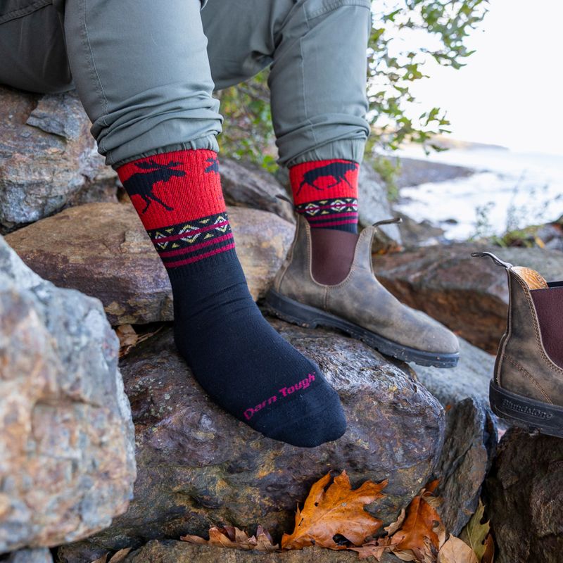 Skarpety męskie Darn Tough VanGrizzle Boot Sock Cushion moose black 5
