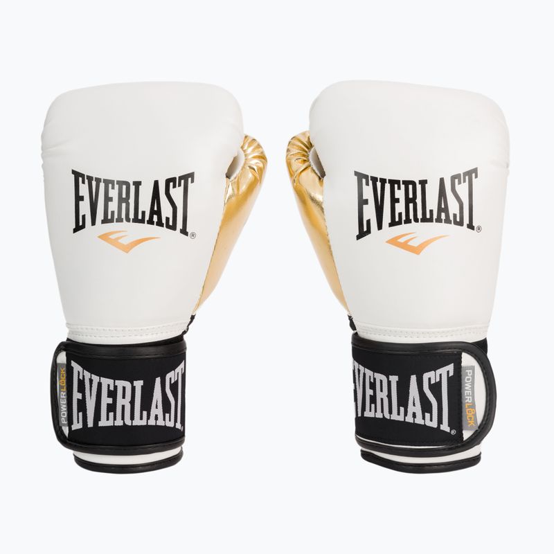 Rękawice bokserskie męskie Everlast Powerlock Pu białe 2200