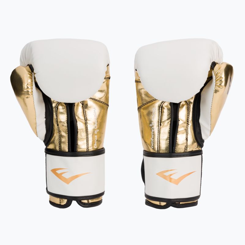 Rękawice bokserskie męskie Everlast Powerlock Pu białe 2200 2