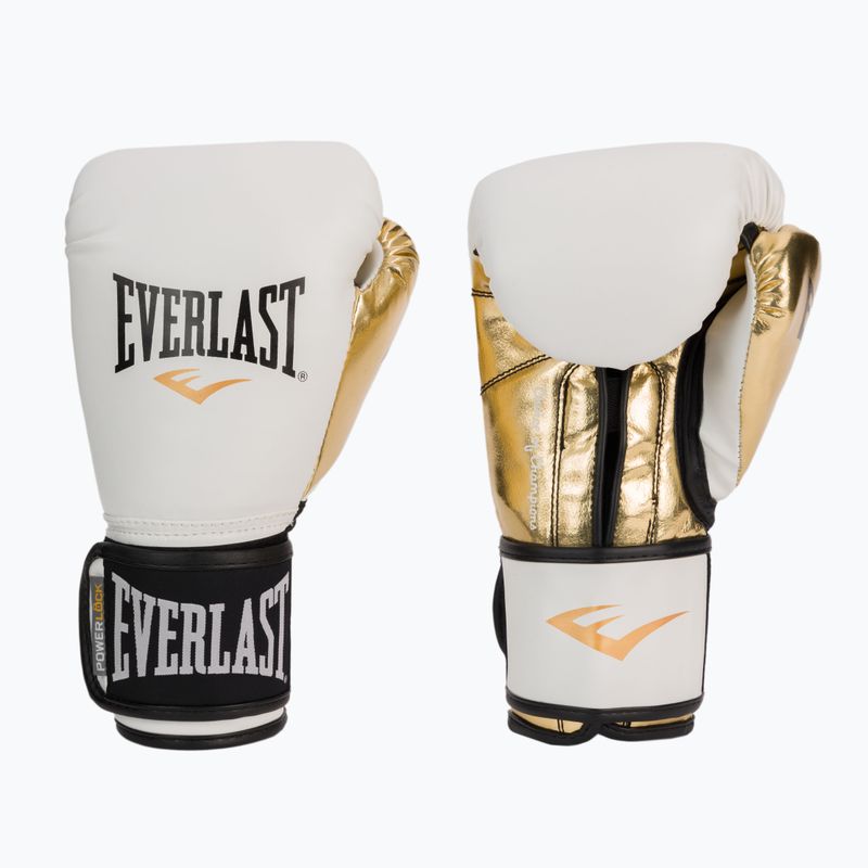Rękawice bokserskie męskie Everlast Powerlock Pu białe 2200 3