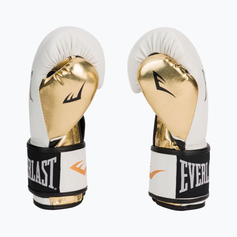 Rękawice bokserskie męskie Everlast Powerlock Pu białe 2200 4