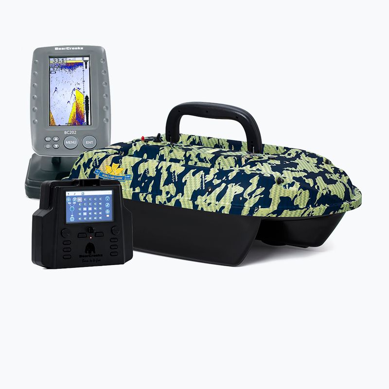 Łódka zanętowa BearCreeks iPilot50 Camo z GPS Autopilot System + Echosonda BC202 camou IPILOT50.CAMOU