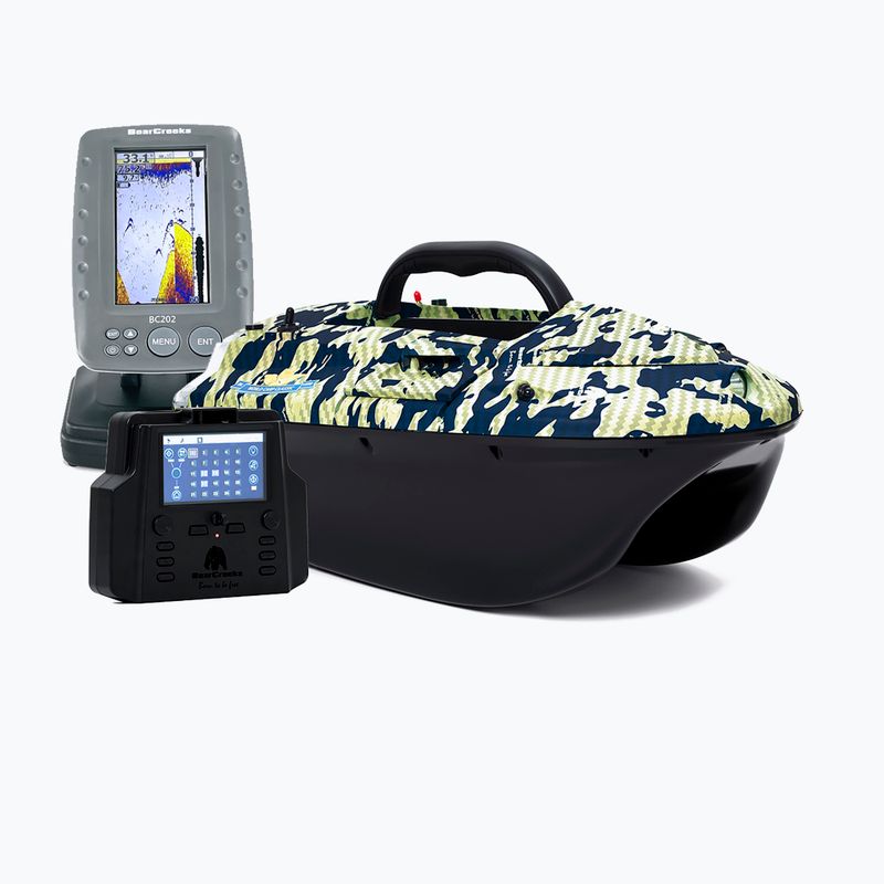Łódka zanętowa BearCreeks iPilot40 z GPS Autopilot System + Echosonda BC202 camou IPILOT40.CAMOU