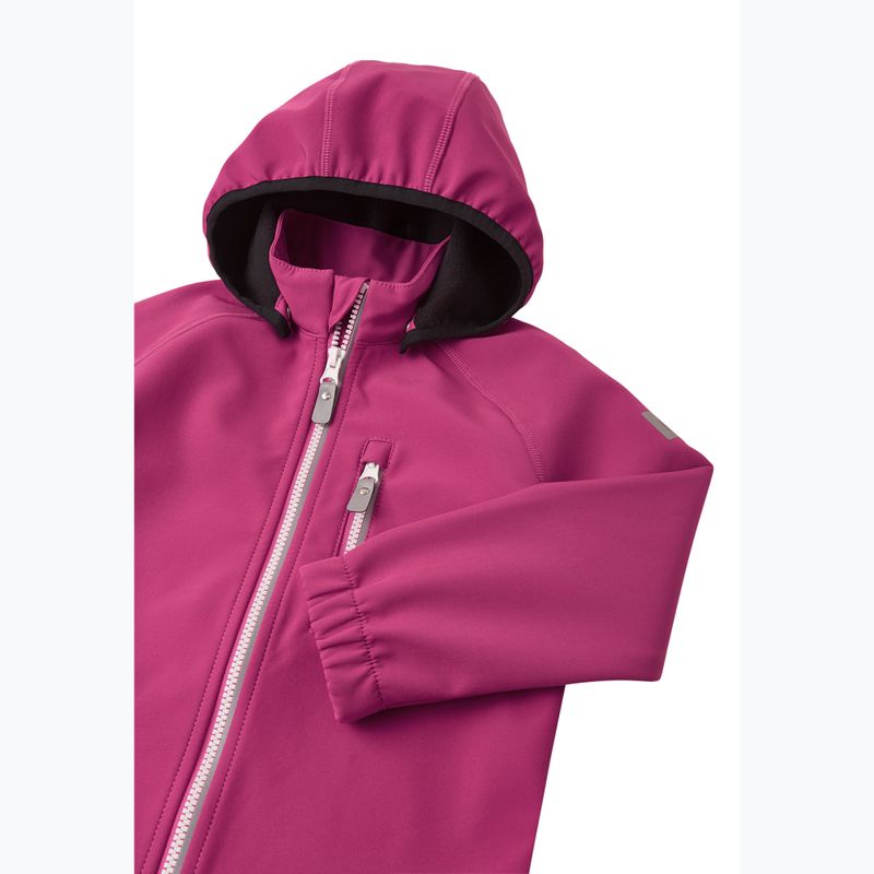 Kurtka softshell dziecięca Reima Vantti rosy berry 3