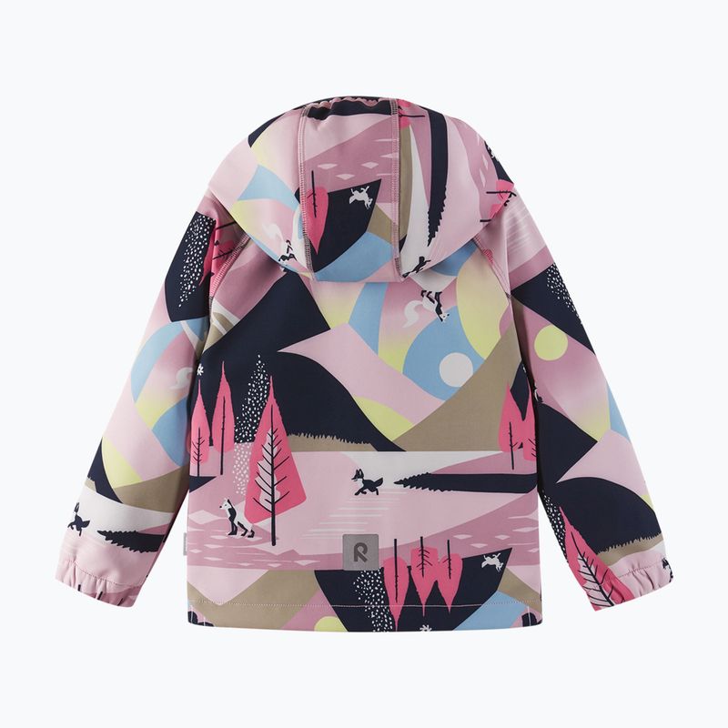 Kurtka softshell dziecięca Reima Vantti grey pink 3