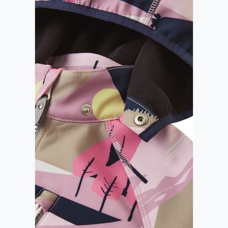 Kurtka softshell dziecięca Reima Vantti grey pink 5