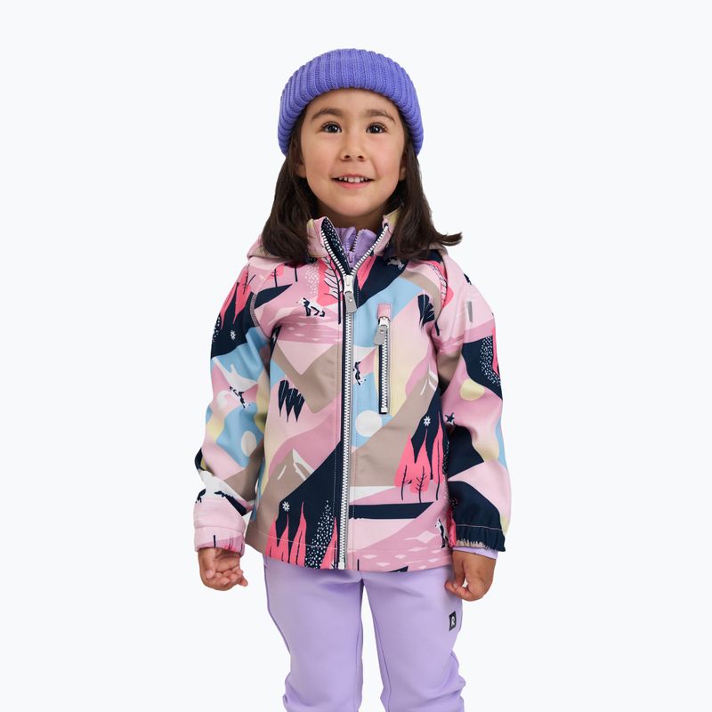 Kurtka softshell dziecięca Reima Vantti grey pink 9