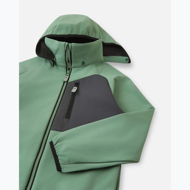 Kurtka softshell dziecięca Reima Mukana green clay 3