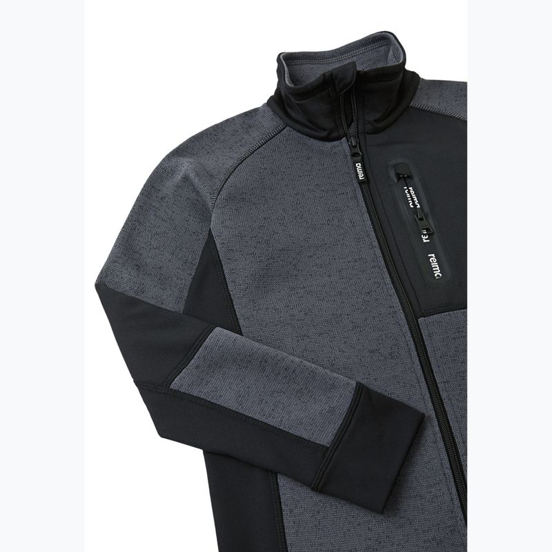 Bluza polarowa dziecięca Reima Liukuen soft black 3