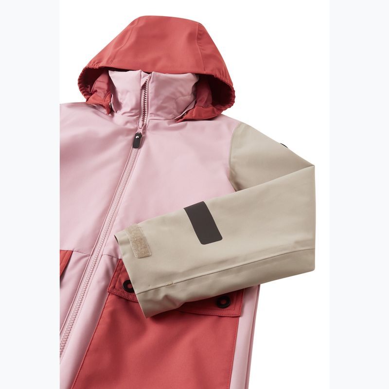Kurtka softshell dziecięca Reima Sysma grey pink 4