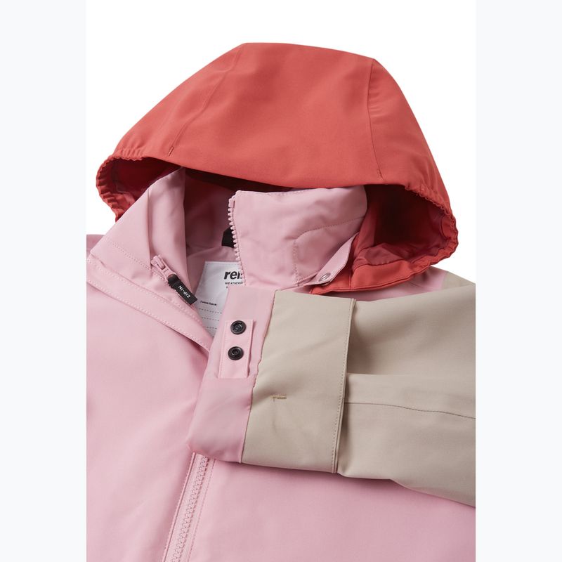 Kurtka softshell dziecięca Reima Sysma grey pink 5