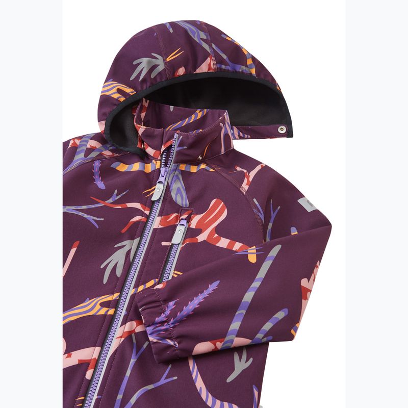 Kurtka softshell dziecięca Reima Vantti deep purple 4