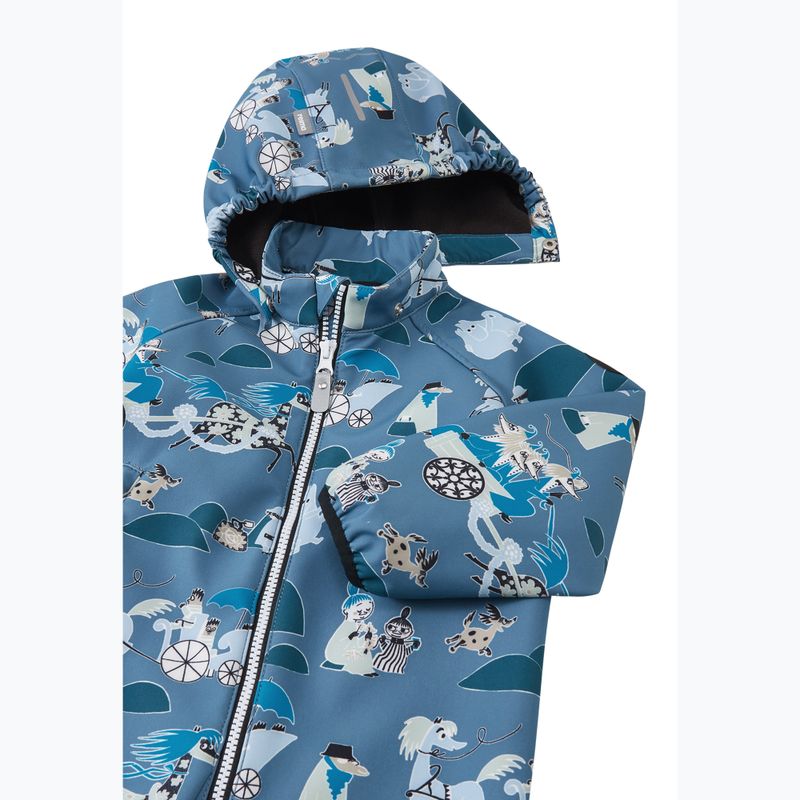 Kombinezon softshell dziecięcy Reima Moomin Mjosa blue ocean 4