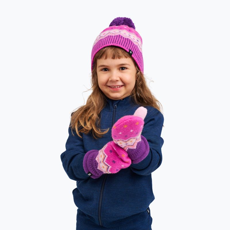 Czapka zimowa dziecięca Reima Pohjoinen plum purple 4