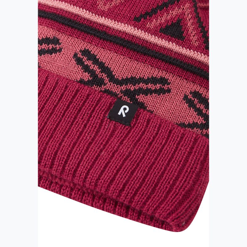 Czapka zimowa dziecięca Reima Kirjoen cranberry 3