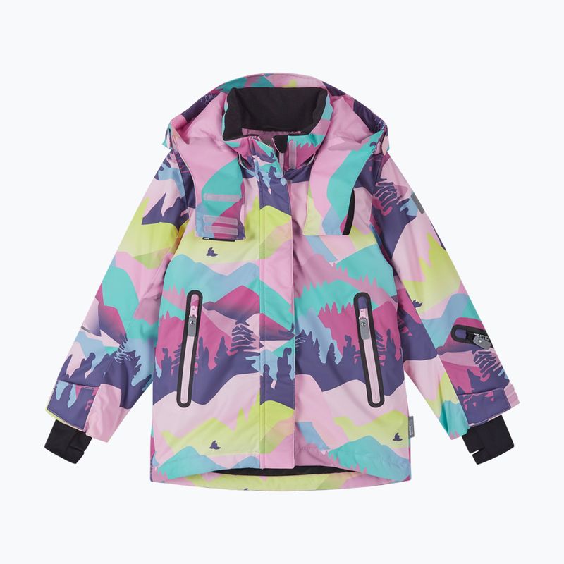 Kurtka narciarska dziecięca Reima Kiiruna grey pink