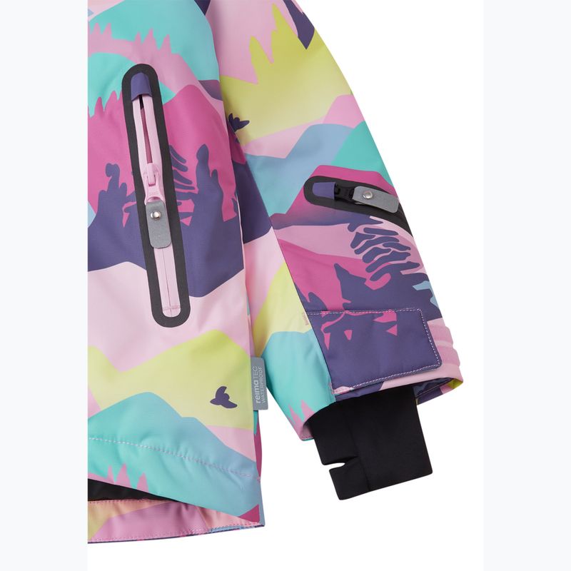 Kurtka narciarska dziecięca Reima Kiiruna grey pink 7