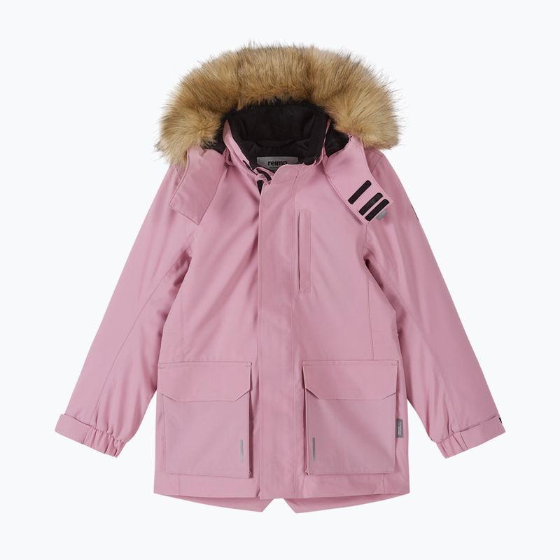 Kurtka zimowa dziecięca Reima Ajaton grey pink