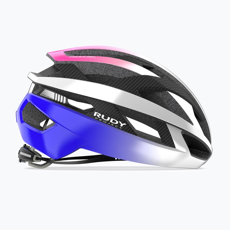 Kask rowerowy Rudy Project Rebel pearl metal/pink/cyber blue shiny 2