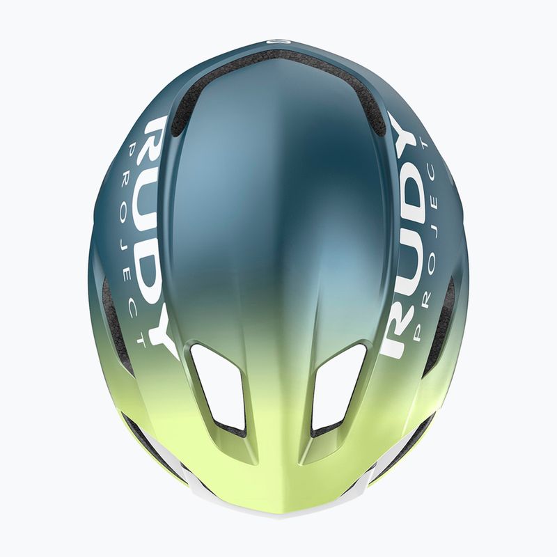 Kask rowerowy Rudy Project Nytron blue avio/apple green metal matte 5