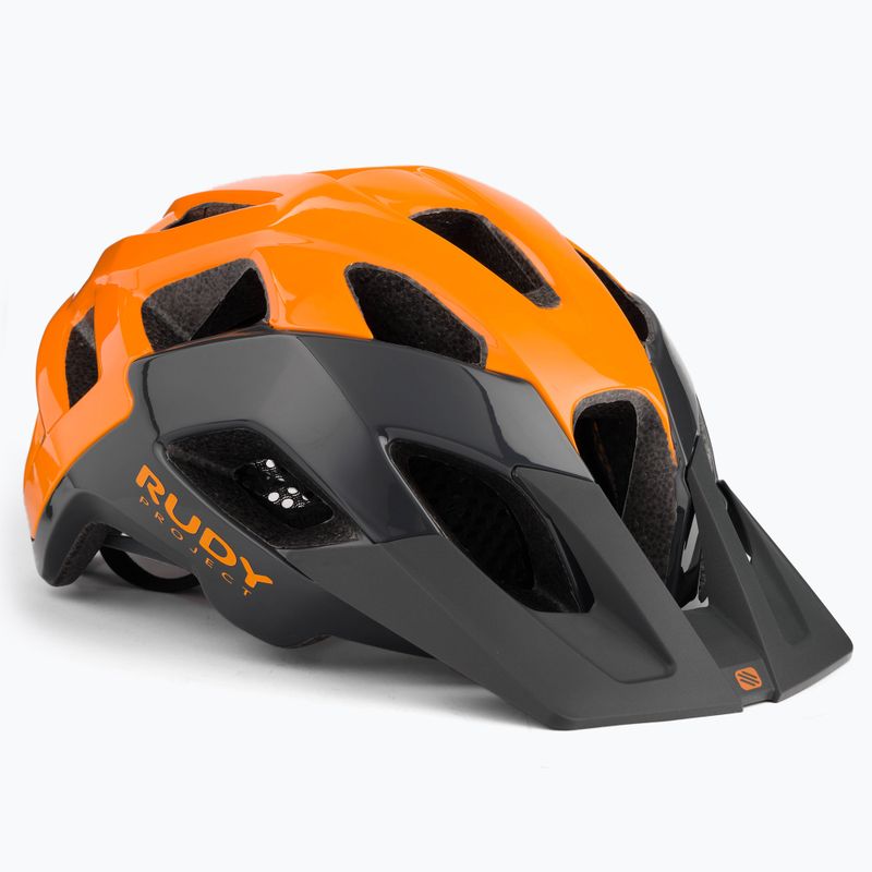 Kask rowerowy Rudy Project Crossway lead/orange fluo shiny