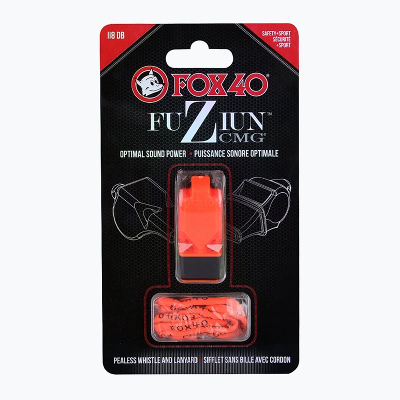 Gwizdek ze sznurkiem Fox 40 Fuzion CMG orange 4