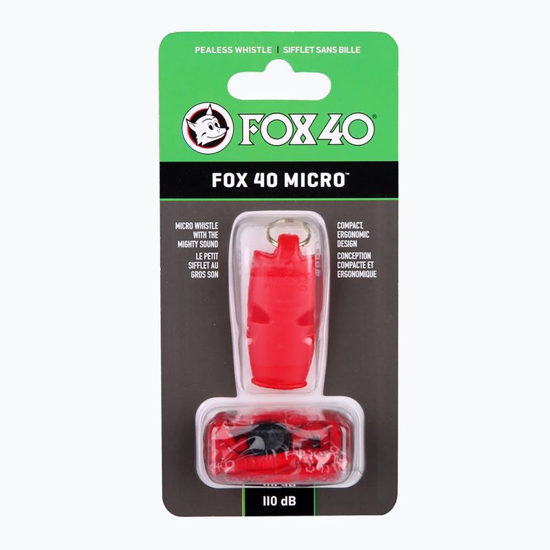 Gwizdek ze sznurkiem Fox 40 Micro Safety red 2