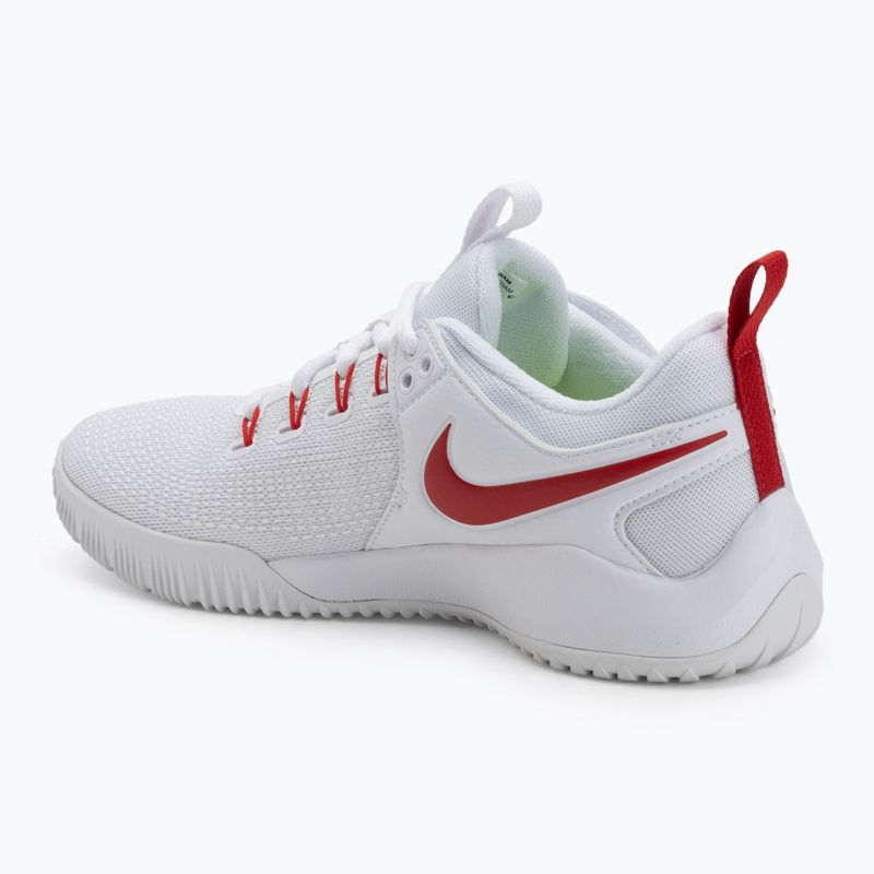 Buty do siatkówki damskie Nike Air Zoom Hyperace 2 white/university red 3