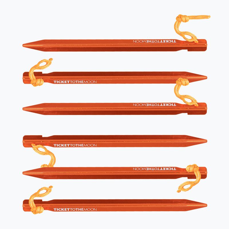 Śledzie do namiotu Ticket To The Moon Aluminium 6 szt. orange