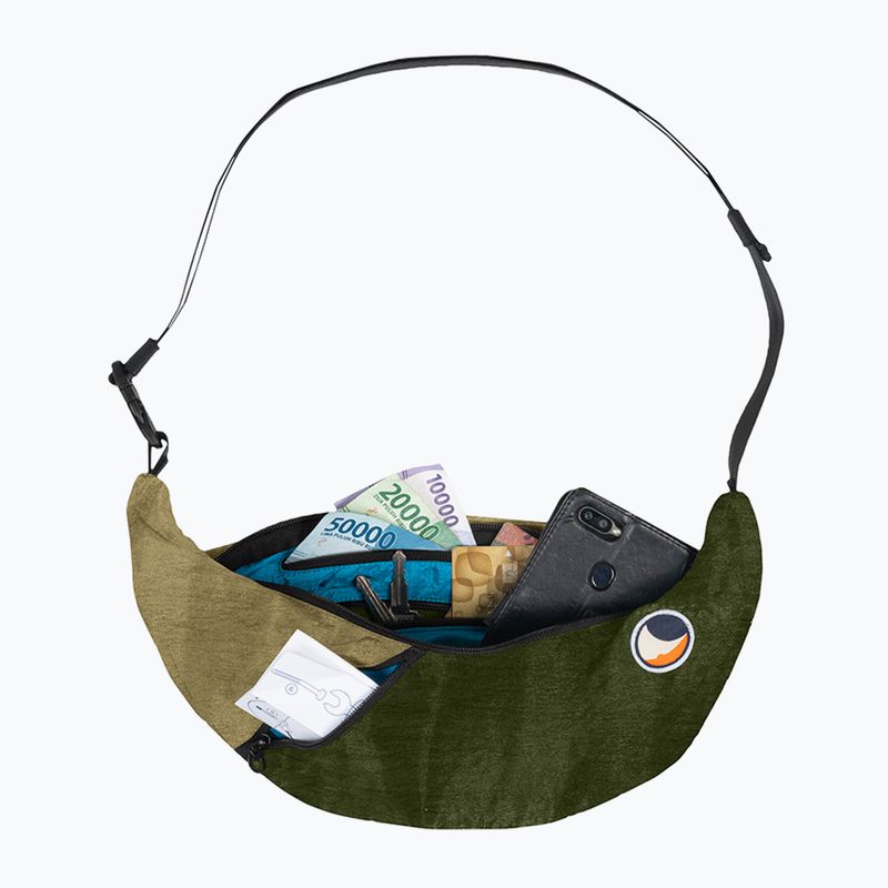 Saszetka na ramię Ticket To The Moon Upcycled Sling army green/brown