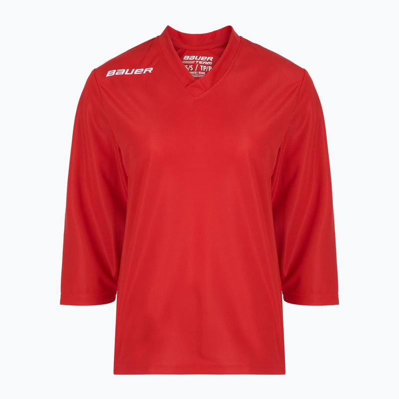Longsleeve hokejowy dziecięcy Bauer Flex Practice Jersey Jr red
