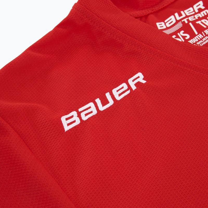 Longsleeve hokejowy dziecięcy Bauer Flex Practice Jersey Jr red 4
