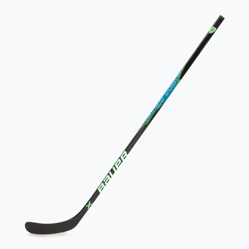 Kij hokejowy dziecięcy Bauer X Series Grip Jr F40 L black/blue/green