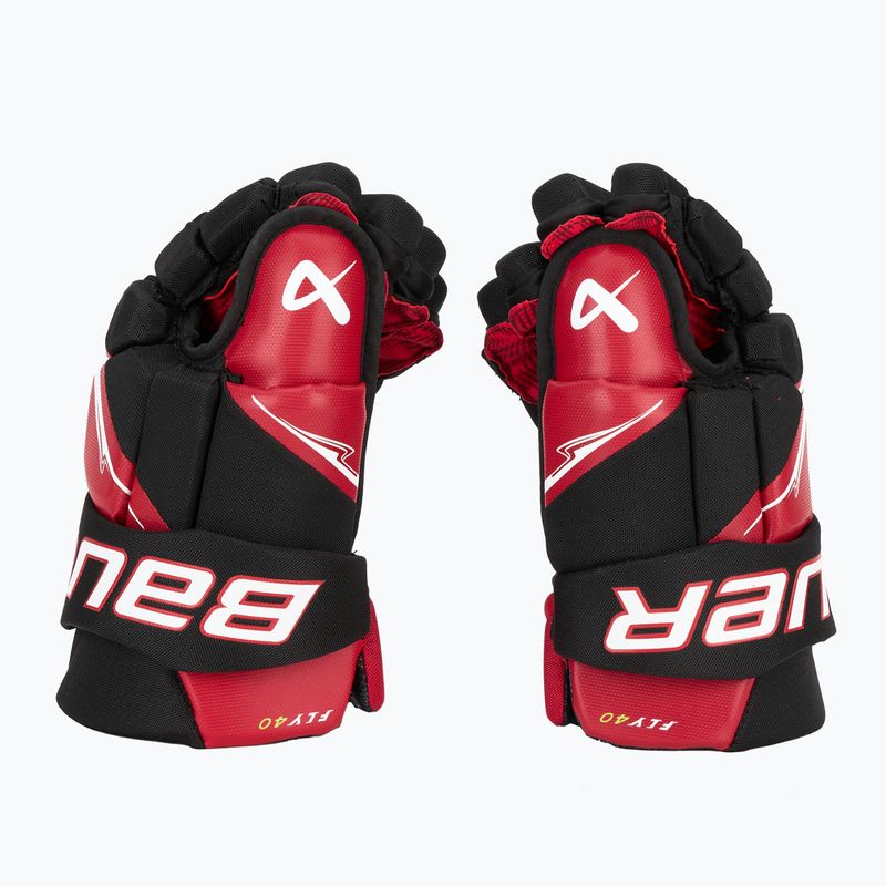 Rękawice hokejowe Bauer Vapor Fly40 Sr black/red 4