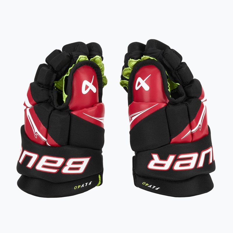 Rękawice hokejowe dziecięce Bauer Vapor Fly40 Jr black/red 4