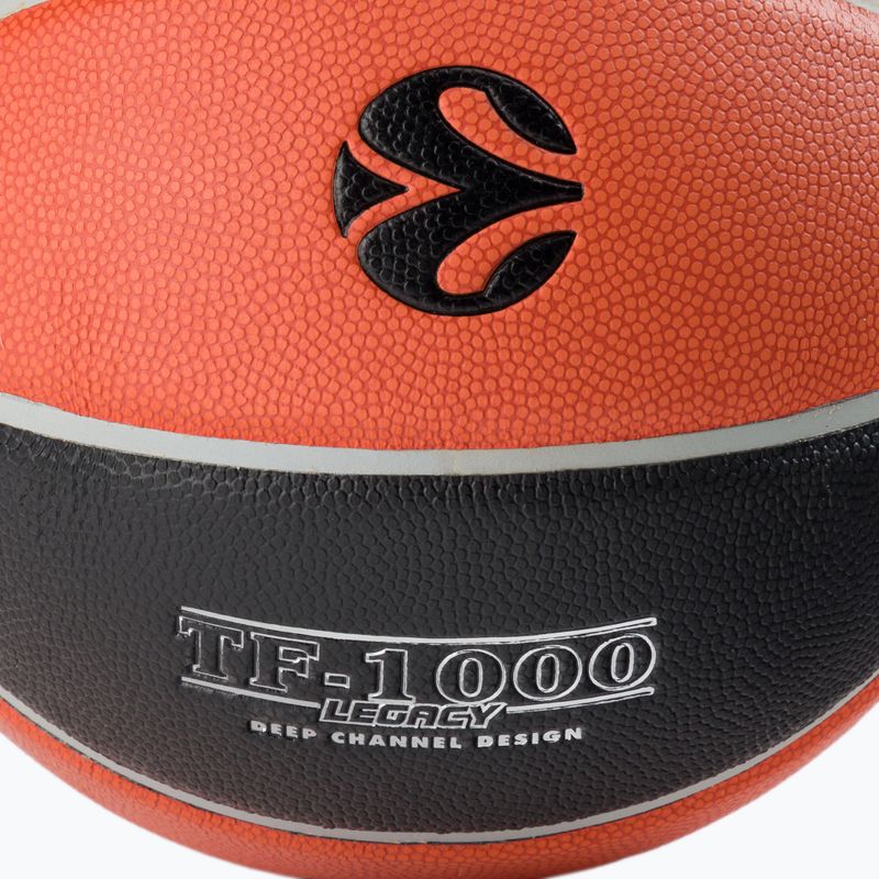 Piłka do koszykówki Spalding Euroleague TF-1000 Legacy 2021 pomarańczowa/czarna rozmiar 7 2