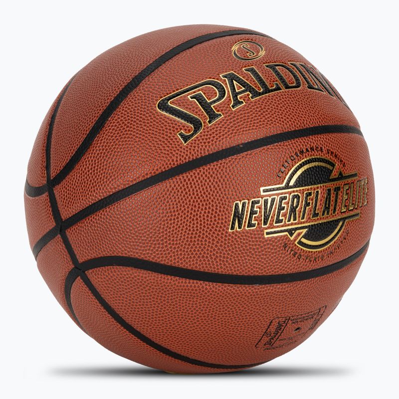 Piłka do koszykówki Spalding NeverFlat Elite pomarańczowa rozmiar 7 2