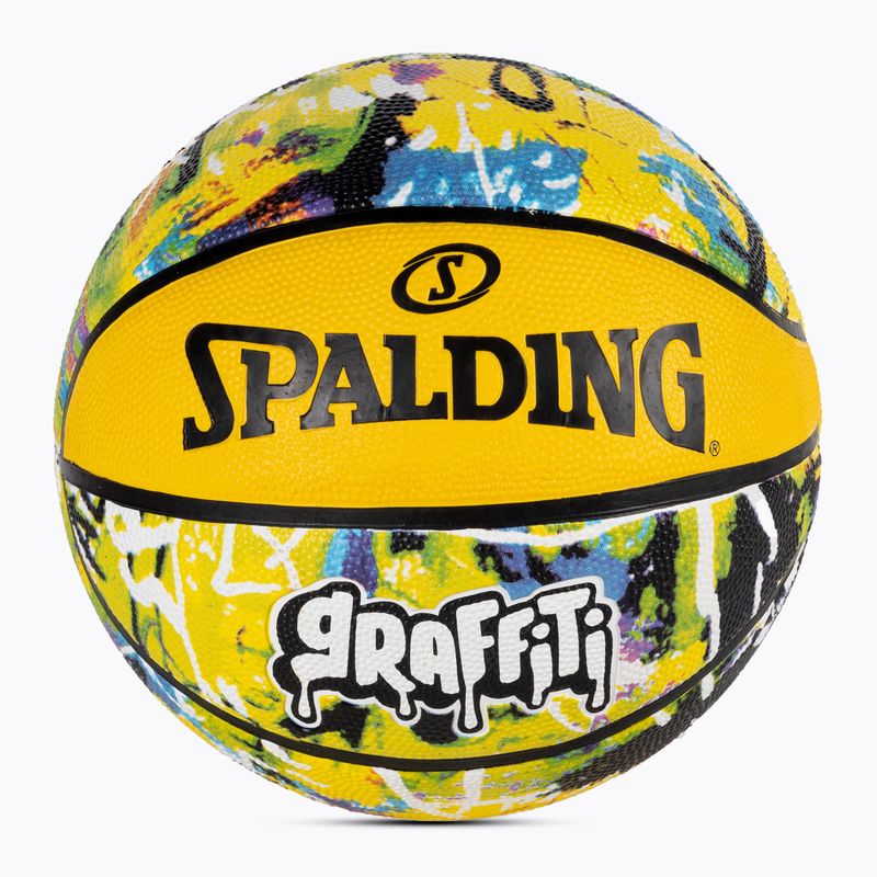 Piłka do koszykówki Spalding Graffiti zielona/żółta rozmiar 7