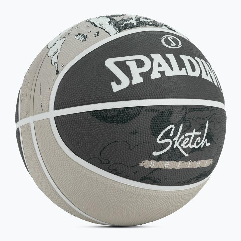 Piłka do koszykówki Spalding Sketch Jump czarna/szara rozmiar 7 2