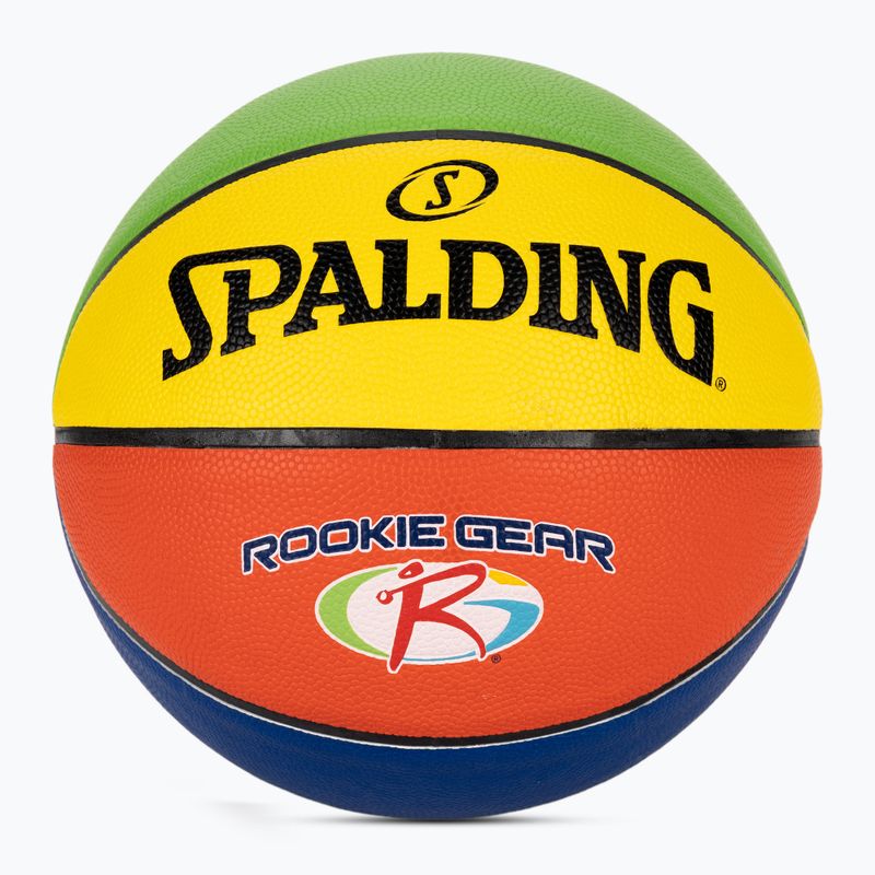 Piłka do koszykówki dziecięca Spalding Rookie Gear Leather multicolor rozmiar 5