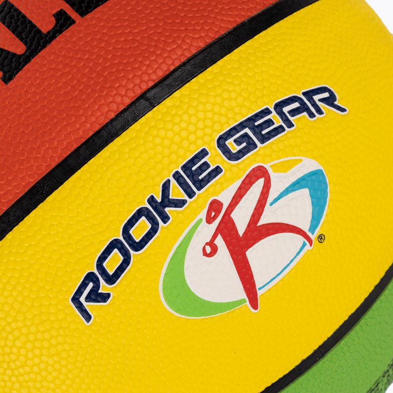 Piłka do koszykówki dziecięca Spalding Rookie Gear Leather multicolor rozmiar 5 3