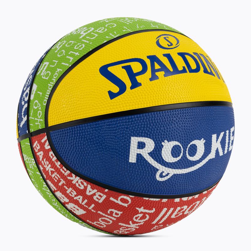 Piłka do koszykówki dziecięca Spalding Rookie Gear multicolor rozmiar 5 2